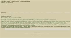 Desktop Screenshot of histoire-traditions-grans.com